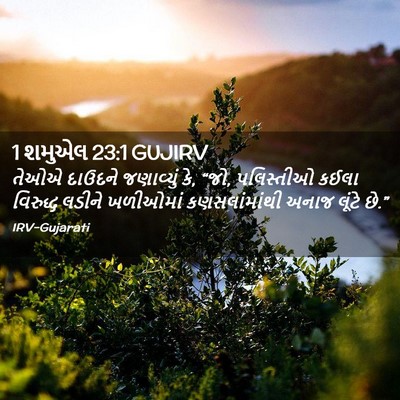 Picture 02 - 1 શમુએલ 23:1 GUJIRV - તેઓએ દાઉદને - Bible Verse Picture