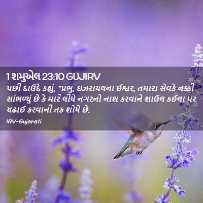 Picture 02 - 1 શમુએલ 23:10 GUJIRV - પછી દાઉદે કહ્યું, - Bible Verse Picture