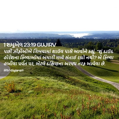 Picture 02 - 1 શમુએલ 23:19 GUJIRV - પછી ઝીફીઓએ - Bible Verse Picture
