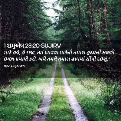 Picture 02 - 1 શમુએલ 23:20 GUJIRV - માટે હવે, હે રાજા, - Bible Verse Picture