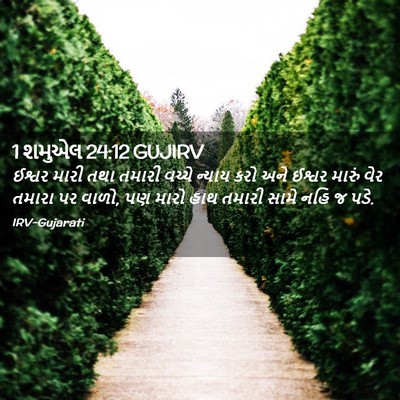 Picture 02 - 1 શમુએલ 24:12 GUJIRV - ઈશ્વર મારી તથા - Bible Verse Picture