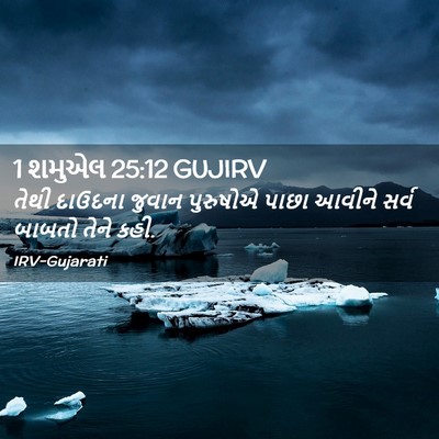 Picture 02 - 1 શમુએલ 25:12 GUJIRV - તેથી દાઉદના જુવાન - Bible Verse Picture