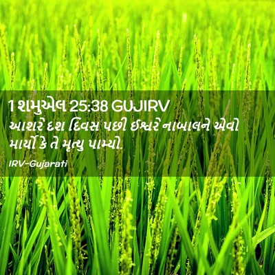 Picture 02 - 1 શમુએલ 25:38 GUJIRV - આશરે દશ દિવસ પછી - Bible Verse Picture