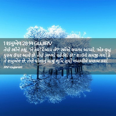 Picture 02 - 1 શમુએલ 28:14 GUJIRV - તેણે સ્ત્રીને - Bible Verse Picture