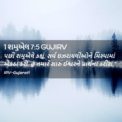 Picture 02 - 1 શમુએલ 7:5 GUJIRV - પછી શમુએલે કહ્યું, - Bible Verse Picture