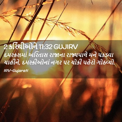 Picture 02 - 2 કરિંથીઓને 11:32 GUJIRV - દમસ્કસમાં અરિતાસ - Bible Verse Picture