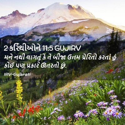 Picture 02 - 2 કરિંથીઓને 11:5 GUJIRV - મને નથી લાગતું કે - Bible Verse Picture