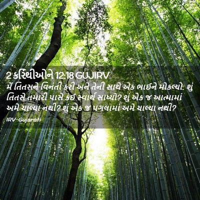 Picture 02 - 2 કરિંથીઓને 12:18 GUJIRV - મેં તિતસને વિનંતી - Bible Verse Picture