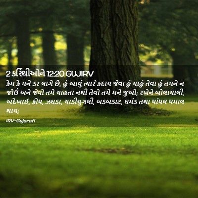 Picture 02 - 2 કરિંથીઓને 12:20 GUJIRV - કેમ કે મને ડર લાગે - Bible Verse Picture