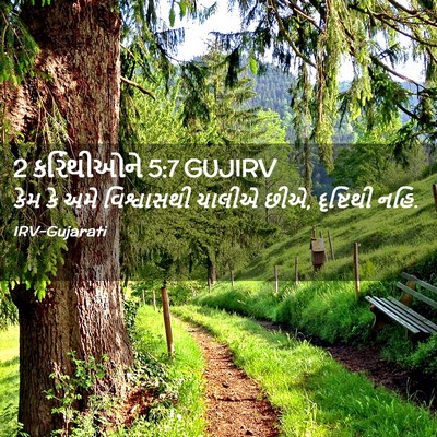 Picture 02 - 2 કરિંથીઓને 5:7 GUJIRV - કેમ કે અમે - Bible Verse Picture