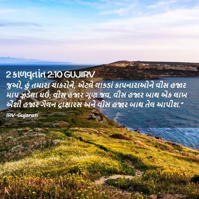 Picture 02 - 2 કાળવૃતાંત 2:10 GUJIRV - જુઓ, હું તમારા - Bible Verse Picture