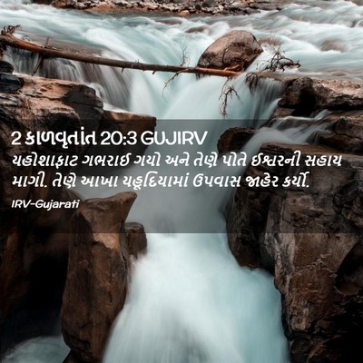 Picture 02 - 2 કાળવૃતાંત 20:3 GUJIRV - યહોશાફાટ ગભરાઈ - Bible Verse Picture