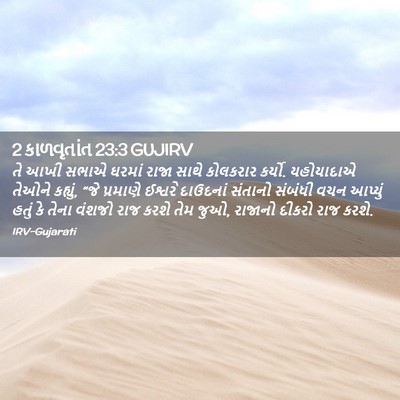 Picture 02 - 2 કાળવૃતાંત 23:3 GUJIRV - તે આખી સભાએ ઘરમાં - Bible Verse Picture
