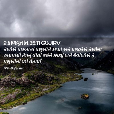 Picture 02 - 2 કાળવૃતાંત 35:11 GUJIRV - તેઓએ પાસ્ખાનાં - Bible Verse Picture