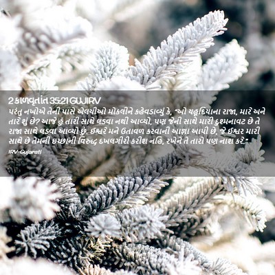 Picture 02 - 2 કાળવૃતાંત 35:21 GUJIRV - પરંતુ નખોએ તેની - Bible Verse Picture