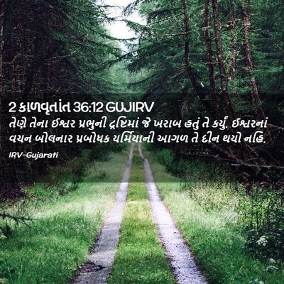 Picture 02 - 2 કાળવૃતાંત 36:12 GUJIRV - તેણે તેના ઈશ્વર - Bible Verse Picture
