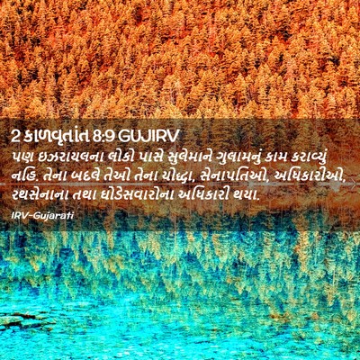Picture 02 - 2 કાળવૃતાંત 8:9 GUJIRV - પણ ઇઝરાયલના લોકો - Bible Verse Picture