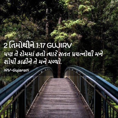 Picture 02 - 2 તિમોથીને 1:17 GUJIRV - પણ તે રોમમાં હતો - Bible Verse Picture