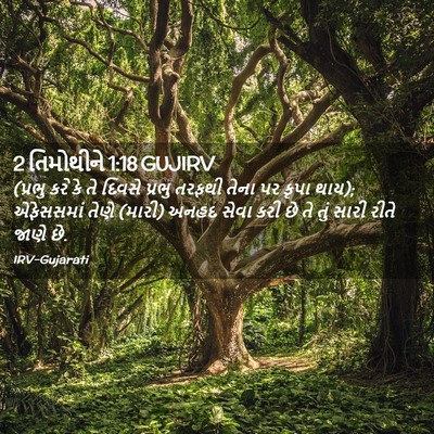 Picture 02 - 2 તિમોથીને 1:18 GUJIRV - (પ્રભુ કરે કે તે - Bible Verse Picture