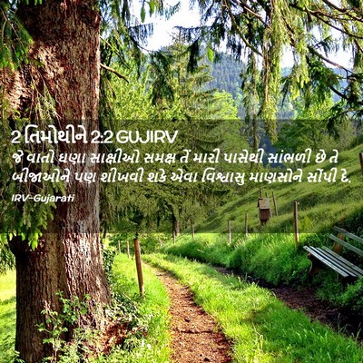 Picture 02 - 2 તિમોથીને 2:2 GUJIRV - જે વાતો ઘણા - Bible Verse Picture