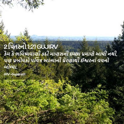 Picture 02 - 2 પિતરનો 1:21 GUJIRV - કેમ કે ભવિષ્યવાણી - Bible Verse Picture