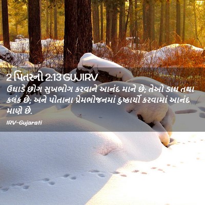 Picture 02 - 2 પિતરનો 2:13 GUJIRV - ઉઘાડે છોગ સુખભોગ - Bible Verse Picture