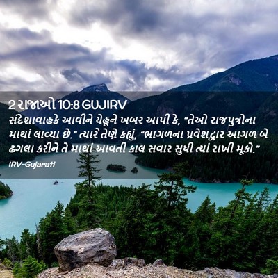Picture 02 - 2 રાજાઓ 10:8 GUJIRV - સંદેશાવાહકે આવીને - Bible Verse Picture