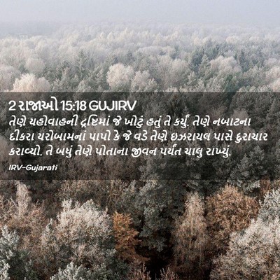 Picture 02 - 2 રાજાઓ 15:18 GUJIRV - તેણે યહોવાહની - Bible Verse Picture