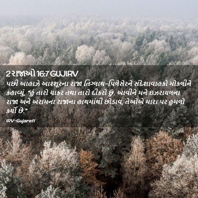 Picture 02 - 2 રાજાઓ 16:7 GUJIRV - પછી આહાઝે - Bible Verse Picture