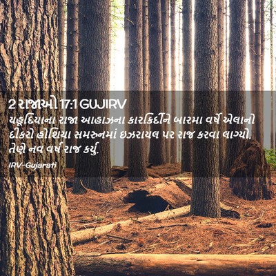 Picture 02 - 2 રાજાઓ 17:1 GUJIRV - યહૂદિયાના રાજા - Bible Verse Picture
