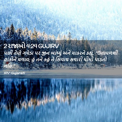 Picture 02 - 2 રાજાઓ 4:24 GUJIRV - પછી તેણે ગધેડા પર - Bible Verse Picture