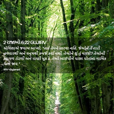 Picture 02 - 2 રાજાઓ 6:22 GUJIRV - એલિશાએ જવાબ આપ્યો, - Bible Verse Picture