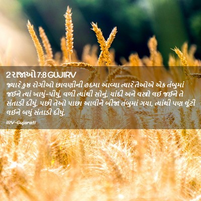 Picture 02 - 2 રાજાઓ 7:8 GUJIRV - જ્યારે કુષ્ઠ - Bible Verse Picture