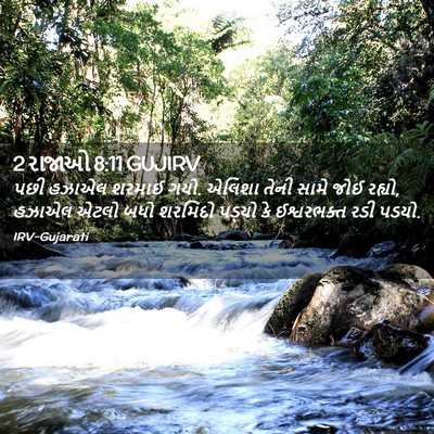 Picture 02 - 2 રાજાઓ 8:11 GUJIRV - પછી હઝાએલ શરમાઈ - Bible Verse Picture