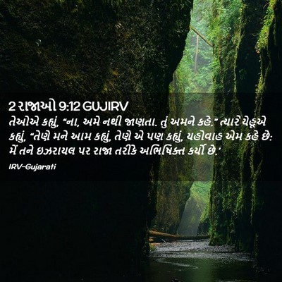 Picture 02 - 2 રાજાઓ 9:12 GUJIRV - તેઓએ કહ્યું, “ના, - Bible Verse Picture
