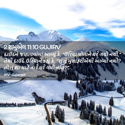 Picture 02 - 2 શમુએલ 11:10 GUJIRV - દાઉદને જણાવવાંમાં - Bible Verse Picture