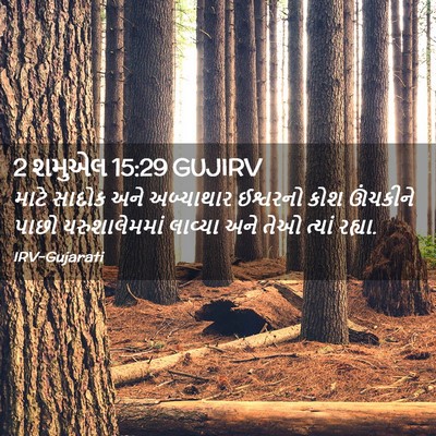 Picture 02 - 2 શમુએલ 15:29 GUJIRV - માટે સાદોક અને - Bible Verse Picture