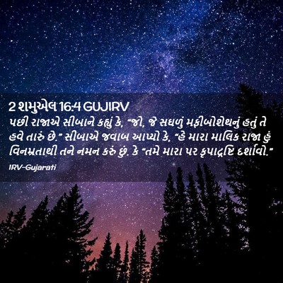 Picture 02 - 2 શમુએલ 16:4 GUJIRV - પછી રાજાએ સીબાને - Bible Verse Picture