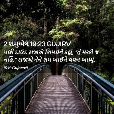 Picture 02 - 2 શમુએલ 19:23 GUJIRV - પછી દાઉદ રાજાએ - Bible Verse Picture