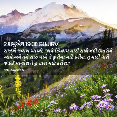 Picture 02 - 2 શમુએલ 19:38 GUJIRV - રાજાએ જવાબ આપ્યો, - Bible Verse Picture