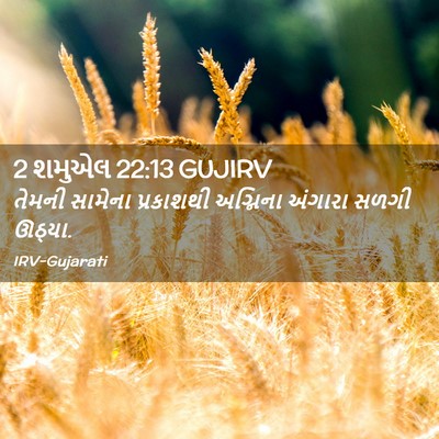 Picture 02 - 2 શમુએલ 22:13 GUJIRV - તેમની સામેના - Bible Verse Picture