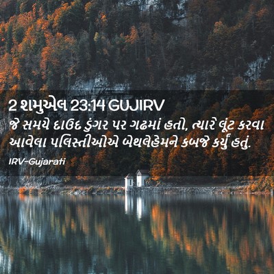Picture 02 - 2 શમુએલ 23:14 GUJIRV - જે સમયે દાઉદ ડુંગર - Bible Verse Picture