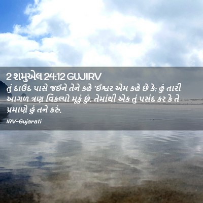 Picture 02 - 2 શમુએલ 24:12 GUJIRV - તું દાઉદ પાસે જઈને - Bible Verse Picture