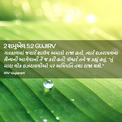Picture 02 - 2 શમુએલ 5:2 GUJIRV - ગતકાળમાં જયારે - Bible Verse Picture