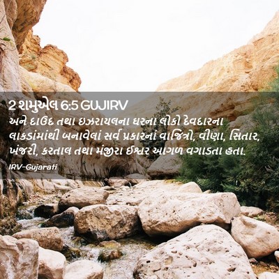 Picture 02 - 2 શમુએલ 6:5 GUJIRV - અને દાઉદ તથા - Bible Verse Picture