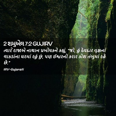 Picture 02 - 2 શમુએલ 7:2 GUJIRV - ત્યારે રાજાએ - Bible Verse Picture