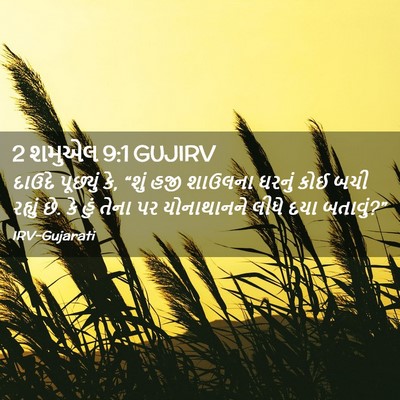 Picture 02 - 2 શમુએલ 9:1 GUJIRV - દાઉદે પૂછ્યું કે, - Bible Verse Picture