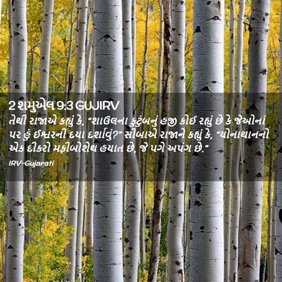 Picture 02 - 2 શમુએલ 9:3 GUJIRV - તેથી રાજાએ કહ્યું - Bible Verse Picture