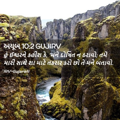 Picture 02 - અયૂબ 10:2 GUJIRV - હું ઈશ્વરને કહીશ - Bible Verse Picture