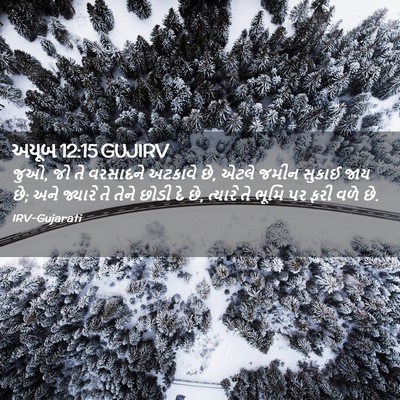 Picture 02 - અયૂબ 12:15 GUJIRV - જુઓ, જો તે વરસાદને - Bible Verse Picture